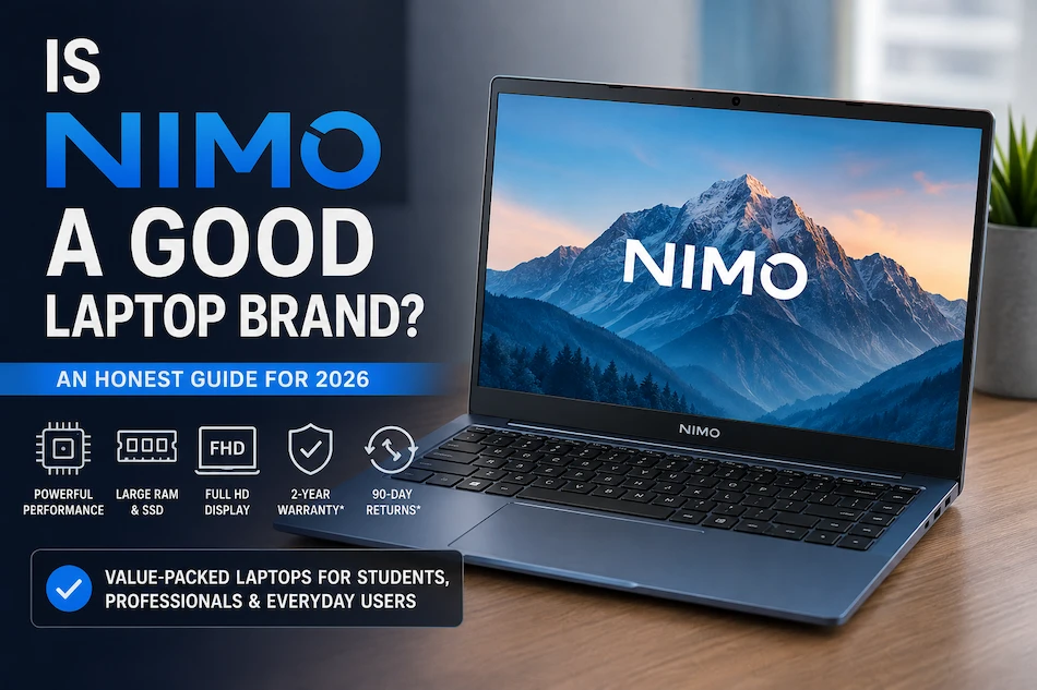 Nimo laptop with text asking whether Nimo is a good laptop brand