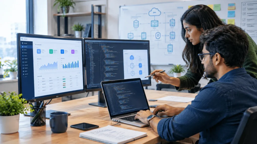 Custom software development for a business application