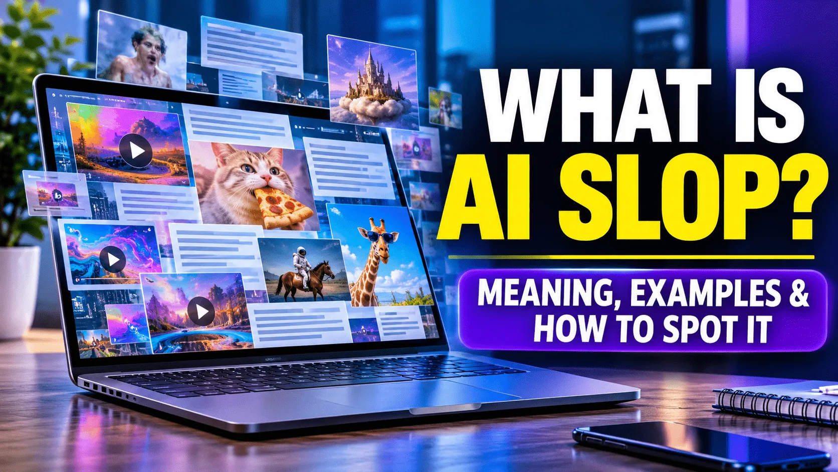 AI slop examples showing low-quality AI-generated digital content